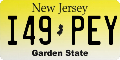NJ license plate I49PEY