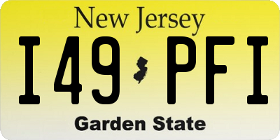 NJ license plate I49PFI