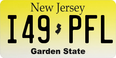 NJ license plate I49PFL