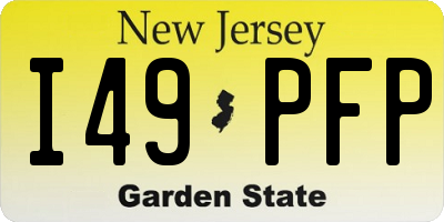 NJ license plate I49PFP
