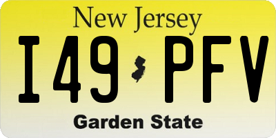 NJ license plate I49PFV