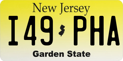 NJ license plate I49PHA