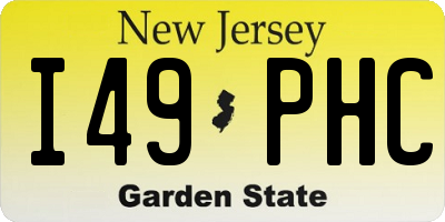 NJ license plate I49PHC