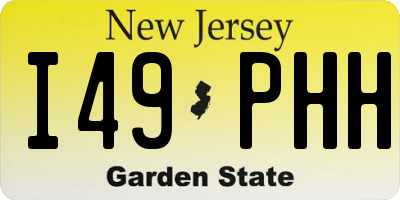 NJ license plate I49PHH