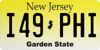 NJ license plate I49PHI