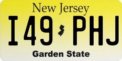 NJ license plate I49PHJ