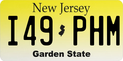 NJ license plate I49PHM