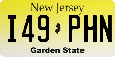 NJ license plate I49PHN