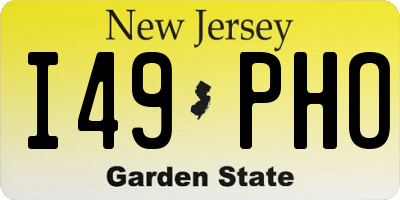 NJ license plate I49PHO