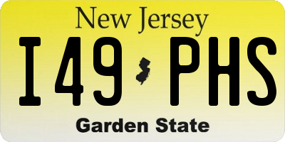 NJ license plate I49PHS