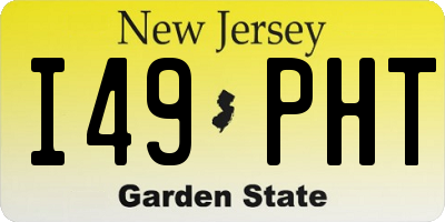 NJ license plate I49PHT
