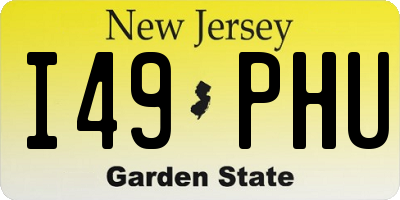 NJ license plate I49PHU