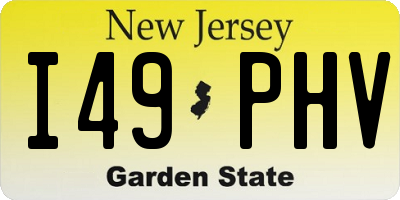 NJ license plate I49PHV