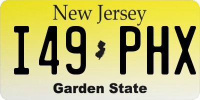 NJ license plate I49PHX