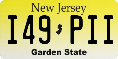 NJ license plate I49PII