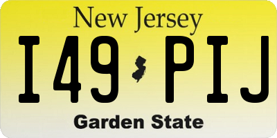 NJ license plate I49PIJ