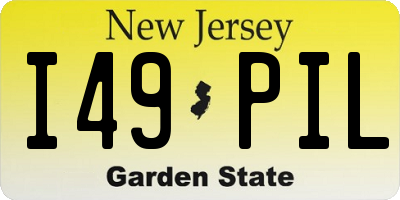 NJ license plate I49PIL