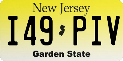 NJ license plate I49PIV