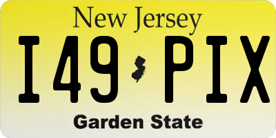 NJ license plate I49PIX