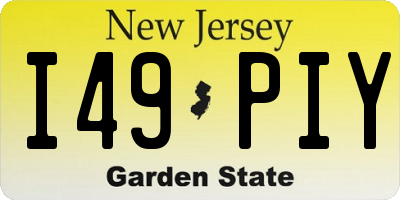 NJ license plate I49PIY