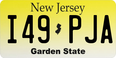 NJ license plate I49PJA