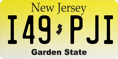 NJ license plate I49PJI