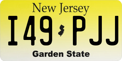 NJ license plate I49PJJ