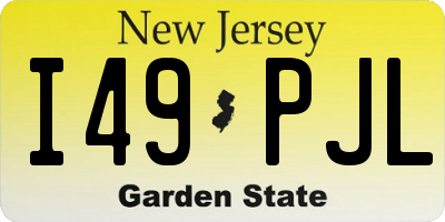 NJ license plate I49PJL