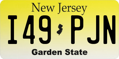NJ license plate I49PJN