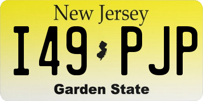 NJ license plate I49PJP