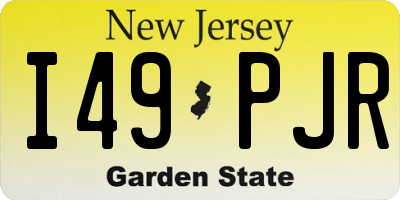 NJ license plate I49PJR