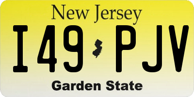 NJ license plate I49PJV