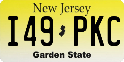NJ license plate I49PKC