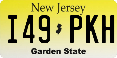 NJ license plate I49PKH