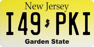 NJ license plate I49PKI