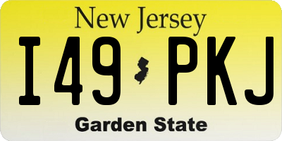 NJ license plate I49PKJ
