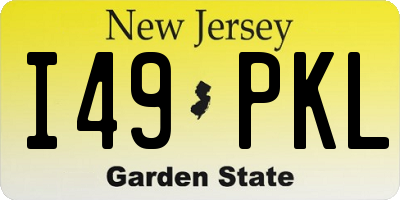 NJ license plate I49PKL