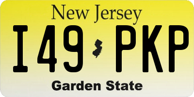 NJ license plate I49PKP