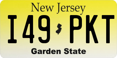 NJ license plate I49PKT