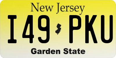 NJ license plate I49PKU