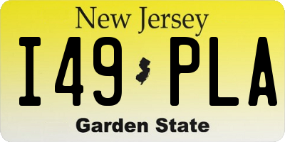 NJ license plate I49PLA