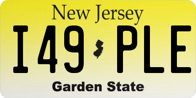 NJ license plate I49PLE