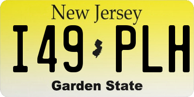 NJ license plate I49PLH