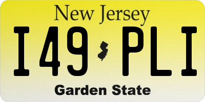 NJ license plate I49PLI