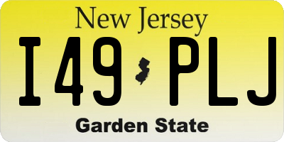 NJ license plate I49PLJ