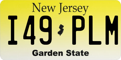 NJ license plate I49PLM