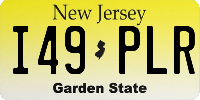 NJ license plate I49PLR