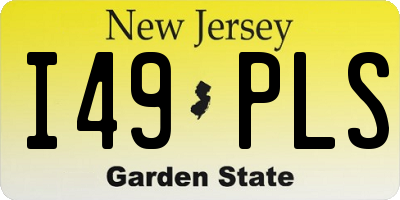 NJ license plate I49PLS
