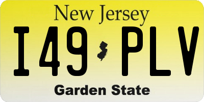 NJ license plate I49PLV