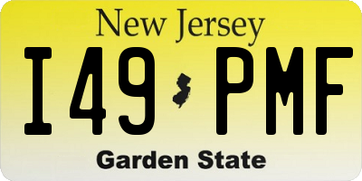 NJ license plate I49PMF